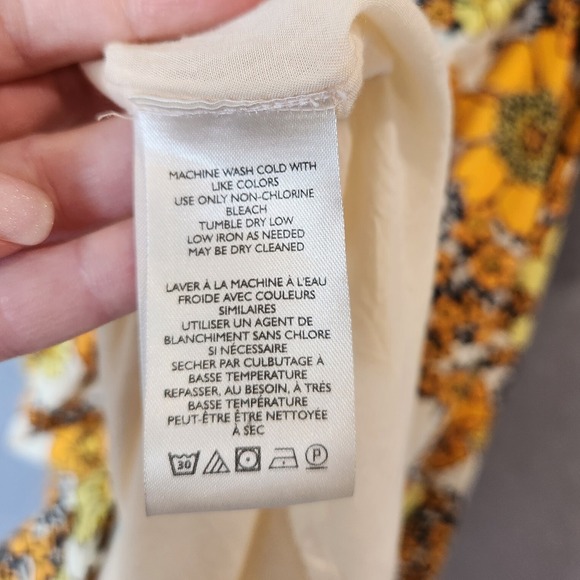 Free People Lydia Printed Midi Dress S Vintage Inspired Puff Sleeves Floral - Picture 11 of 15